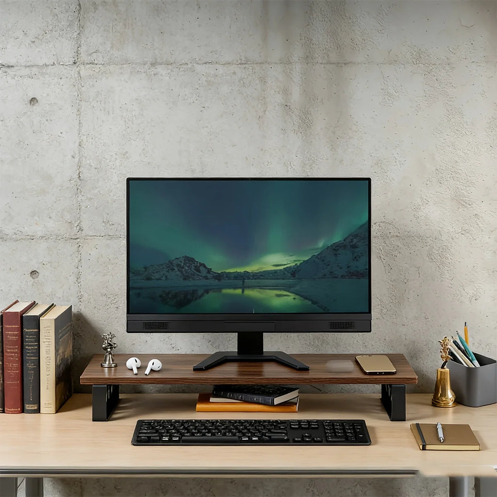Deskoze Furu Steel-Frame Walnut Monitor Riser by Deskoze, view 3