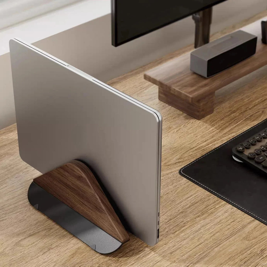 Deskoze Vinkel Walnut Vertical Laptop Dock by Deskoze, view 3