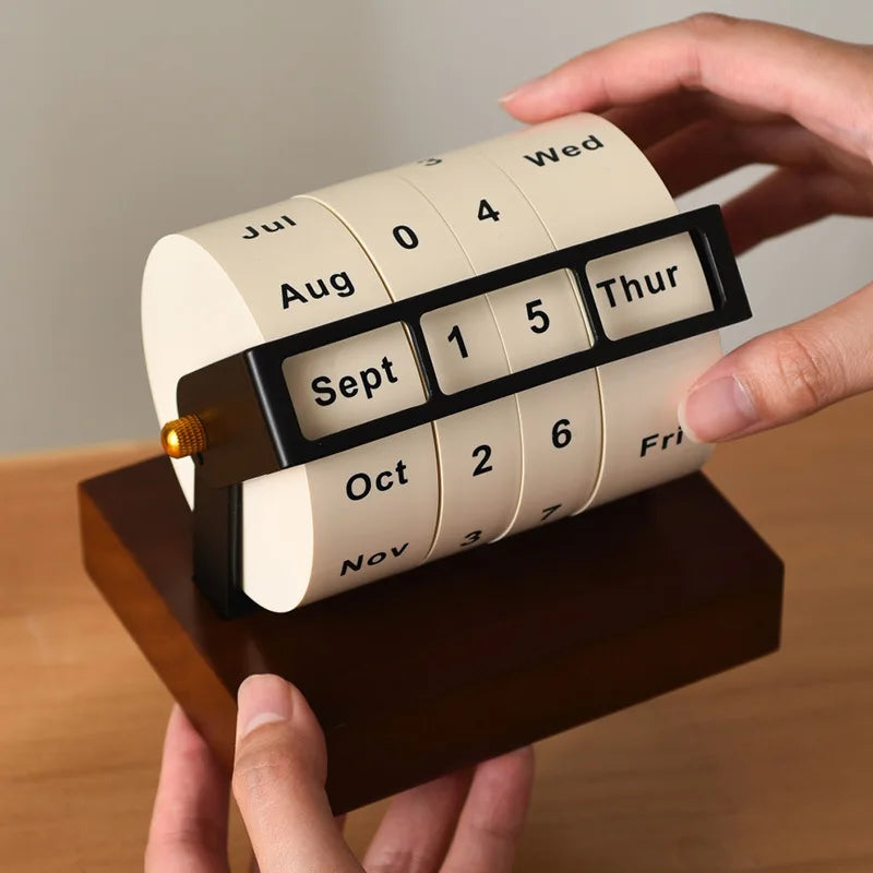 Deskoze Hjul Walnut Perpetual Calendar by Deskoze, view 3