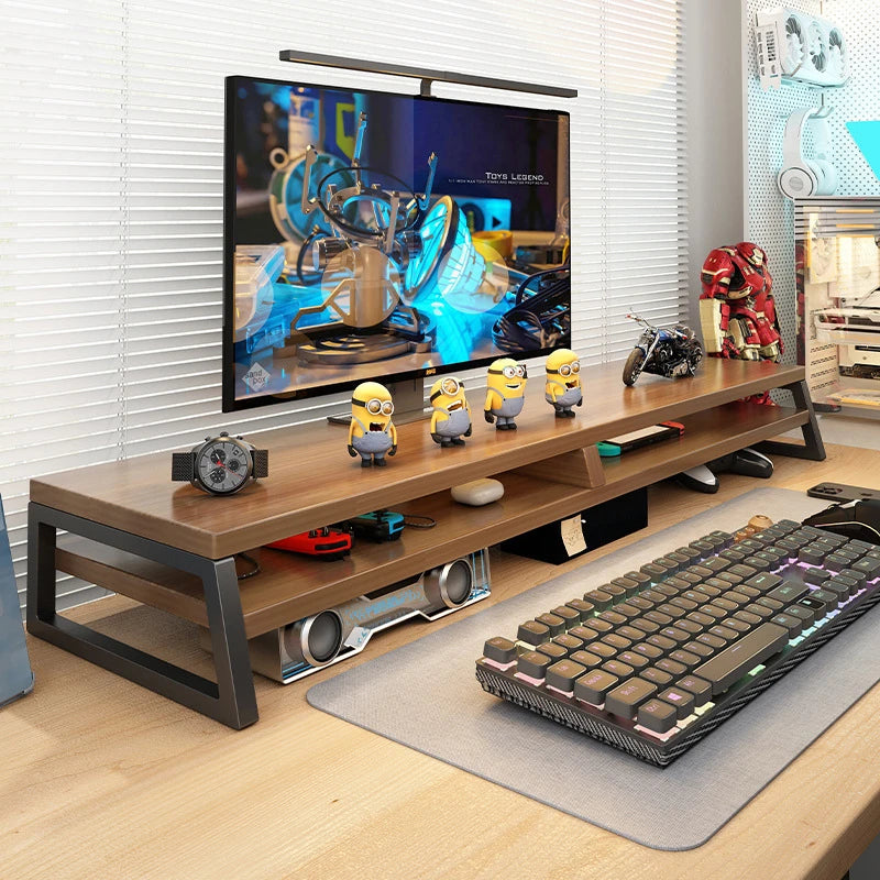 Deskoze Eik Two-Tier Long Monitor Shelf by Deskoze, view 3