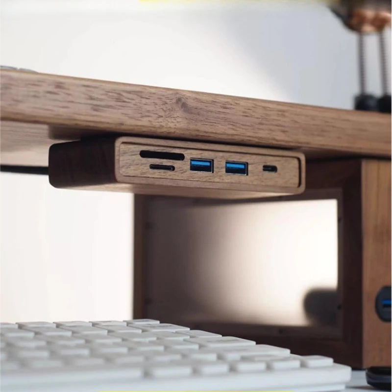 Deskoze Kobling Walnut Under-Desk USB Hub by Deskoze, view 2