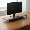 Deskoze Ro Walnut Floating Monitor Shelf by Deskoze