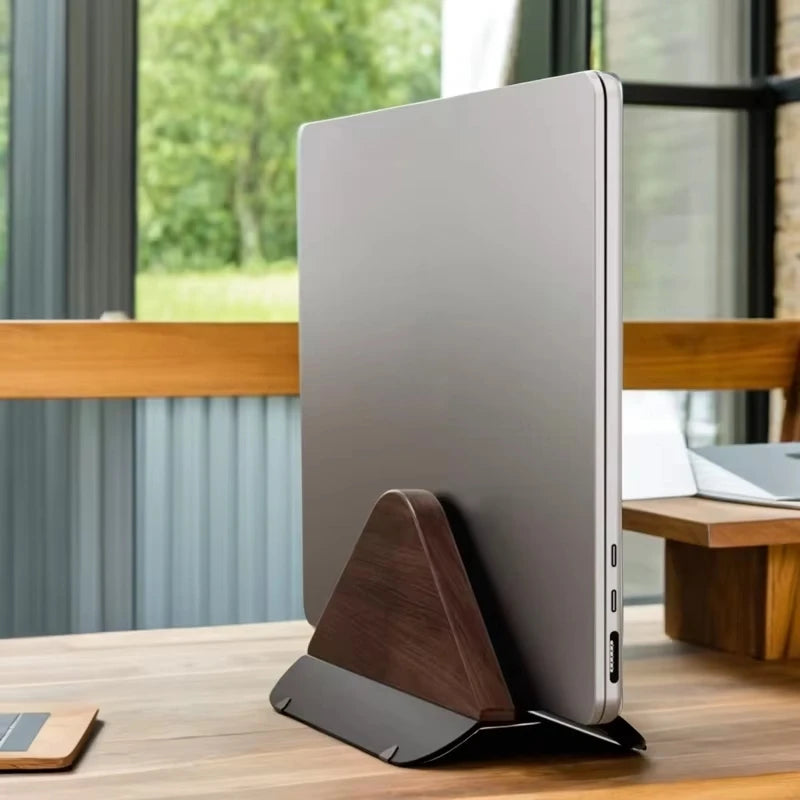 Deskoze Vinkel Walnut Vertical Laptop Dock by Deskoze, view 2