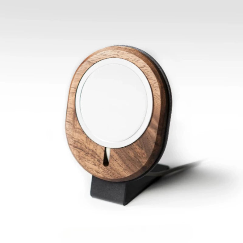 Deskoze Maane Walnut Magnetic Charger Stand by Deskoze