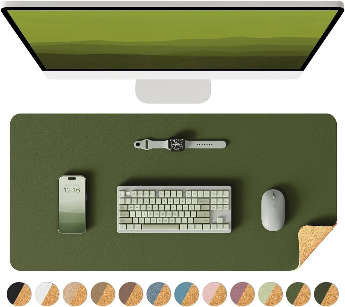 Deskoze Farge Two-Tone Reversible Desk Mat by Deskoze, view 5