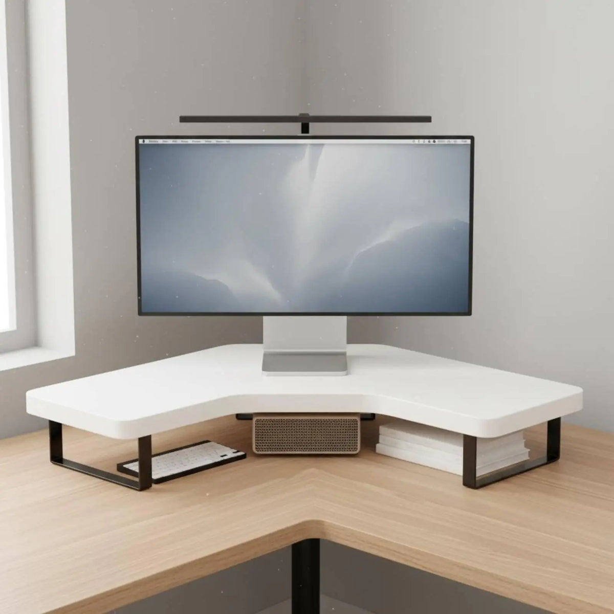 Deskoze Hjorne Corner Monitor Riser by Deskoze, view 2