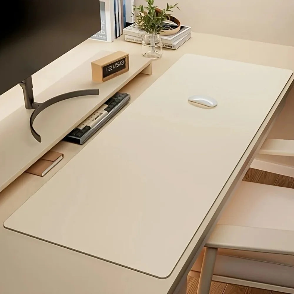 Deskoze Sand Vegan Leather Desk Mat by Deskoze