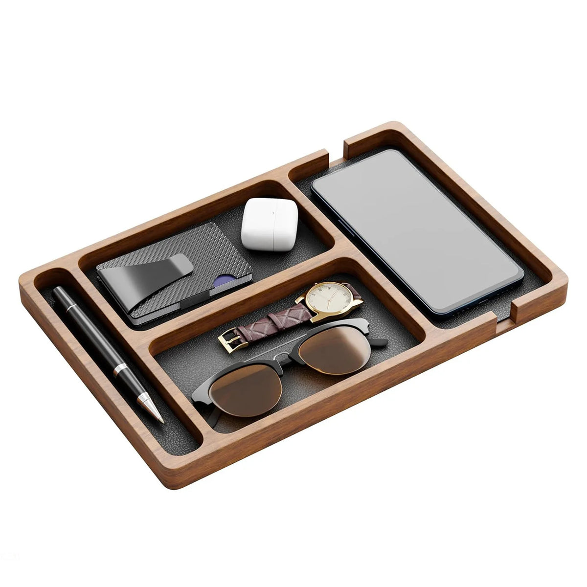 Deskoze Lomme Walnut Valet Tray by Deskoze, view 4
