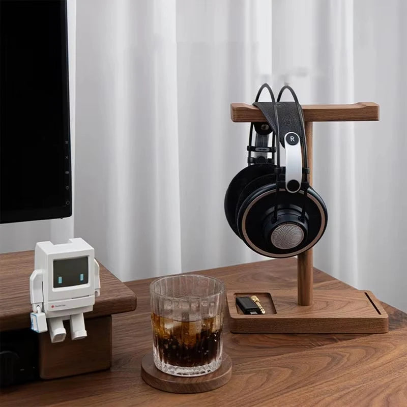 Deskoze Tre Black Walnut Headphone Stand by Deskoze, view 2
