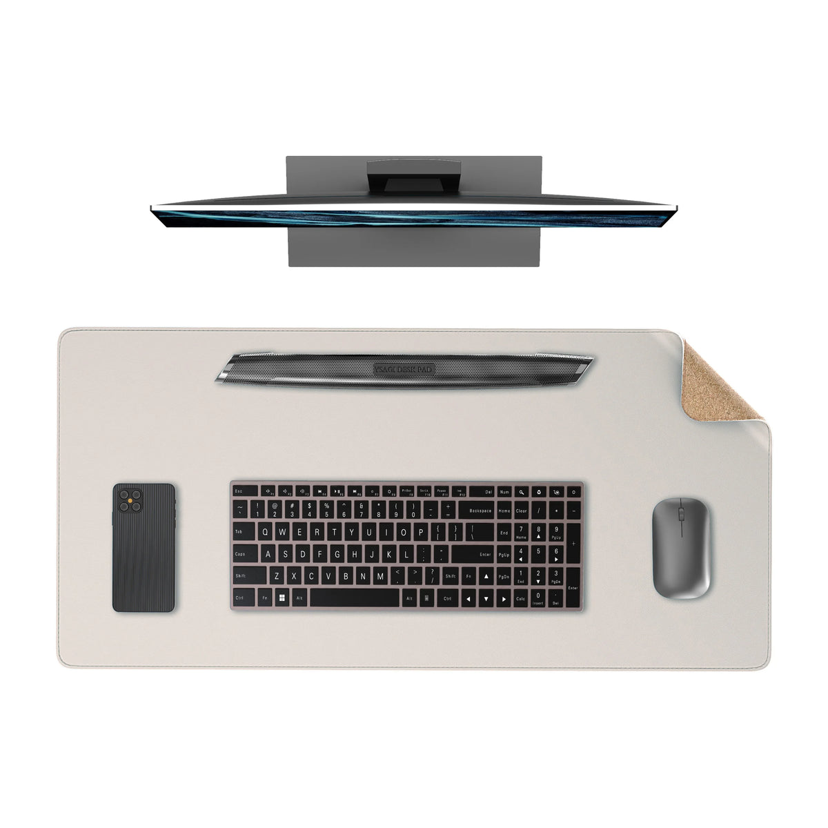 Deskoze Kork Reversible Cork & Leather Desk Mat by Deskoze, view 3