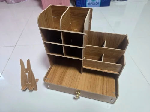 Deskoze Arkiv Wooden Desk Organiser with Drawer by Deskoze, view 4