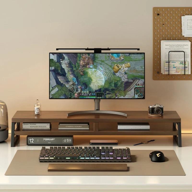 Deskoze Eik Two-Tier Long Monitor Shelf by Deskoze, view 4