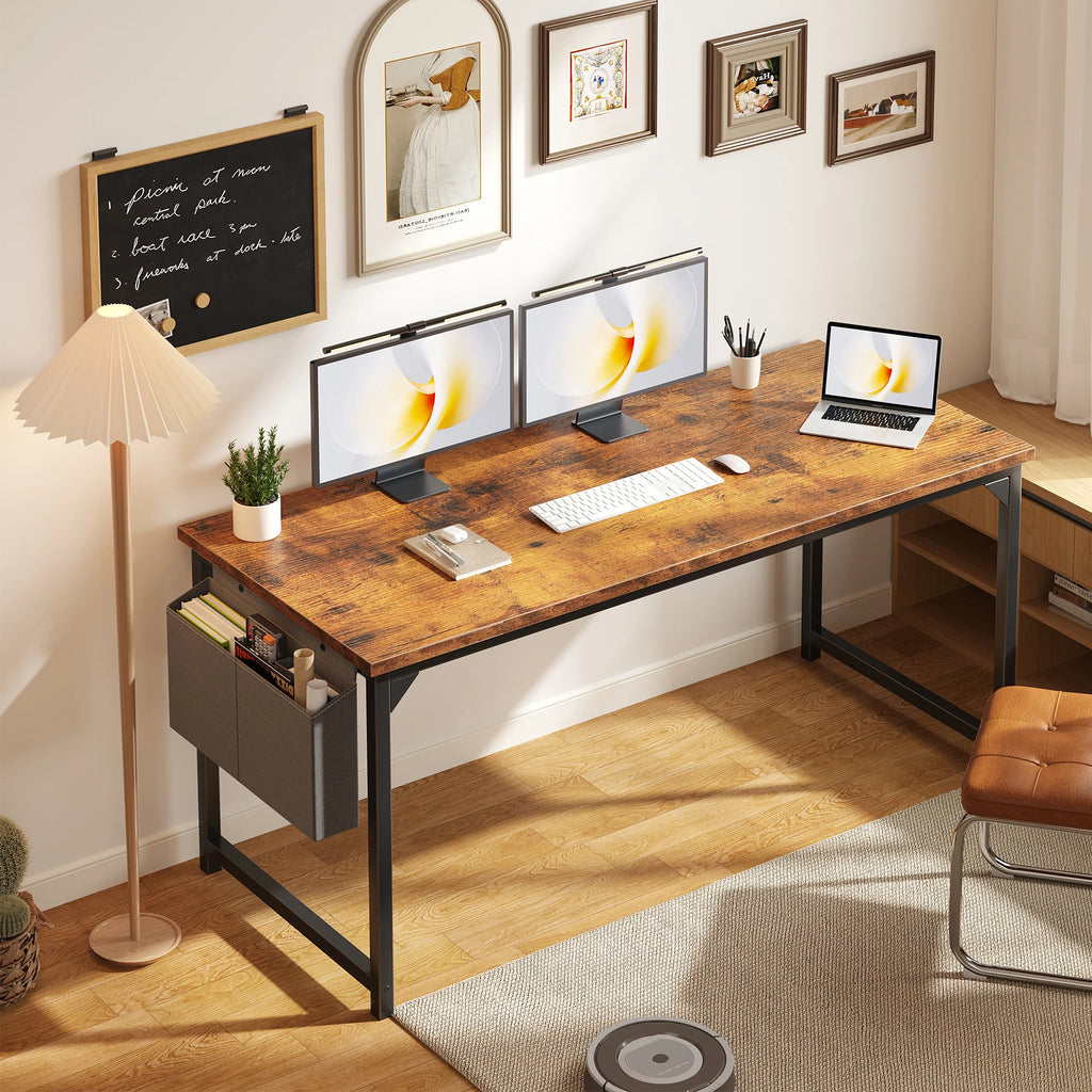 Deskoze Verk Steel-Frame Writing Desk with Side Bag by Deskoze, view 3