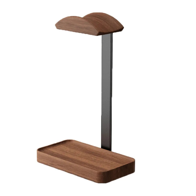 Deskoze Hvile Walnut Headphone Stand with Tray by Deskoze, view 3