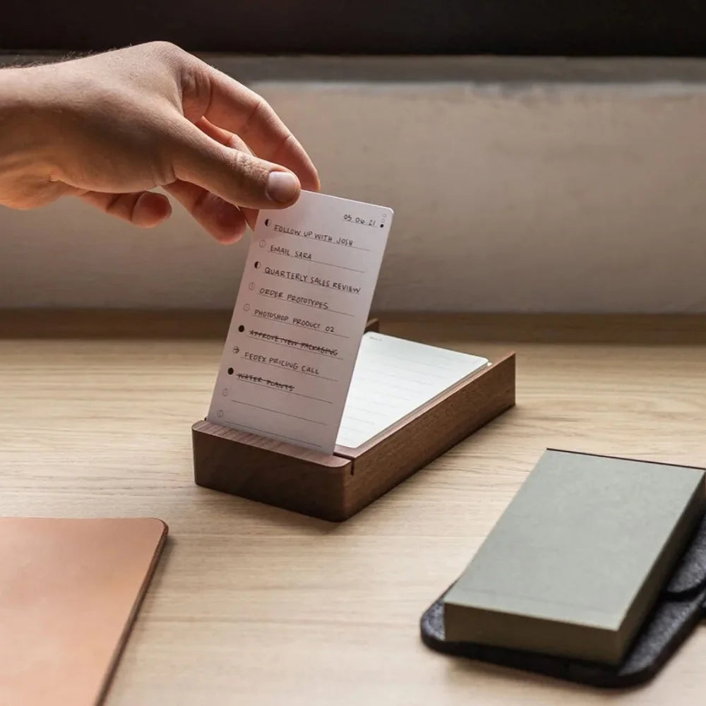 Deskoze Liste Walnut Daily Planner Stand by Deskoze