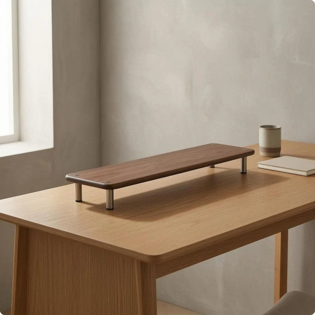 Deskoze Ro Walnut Floating Monitor Shelf by Deskoze, view 5