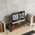 Deskoze Furu Steel-Frame Walnut Monitor Riser by Deskoze
