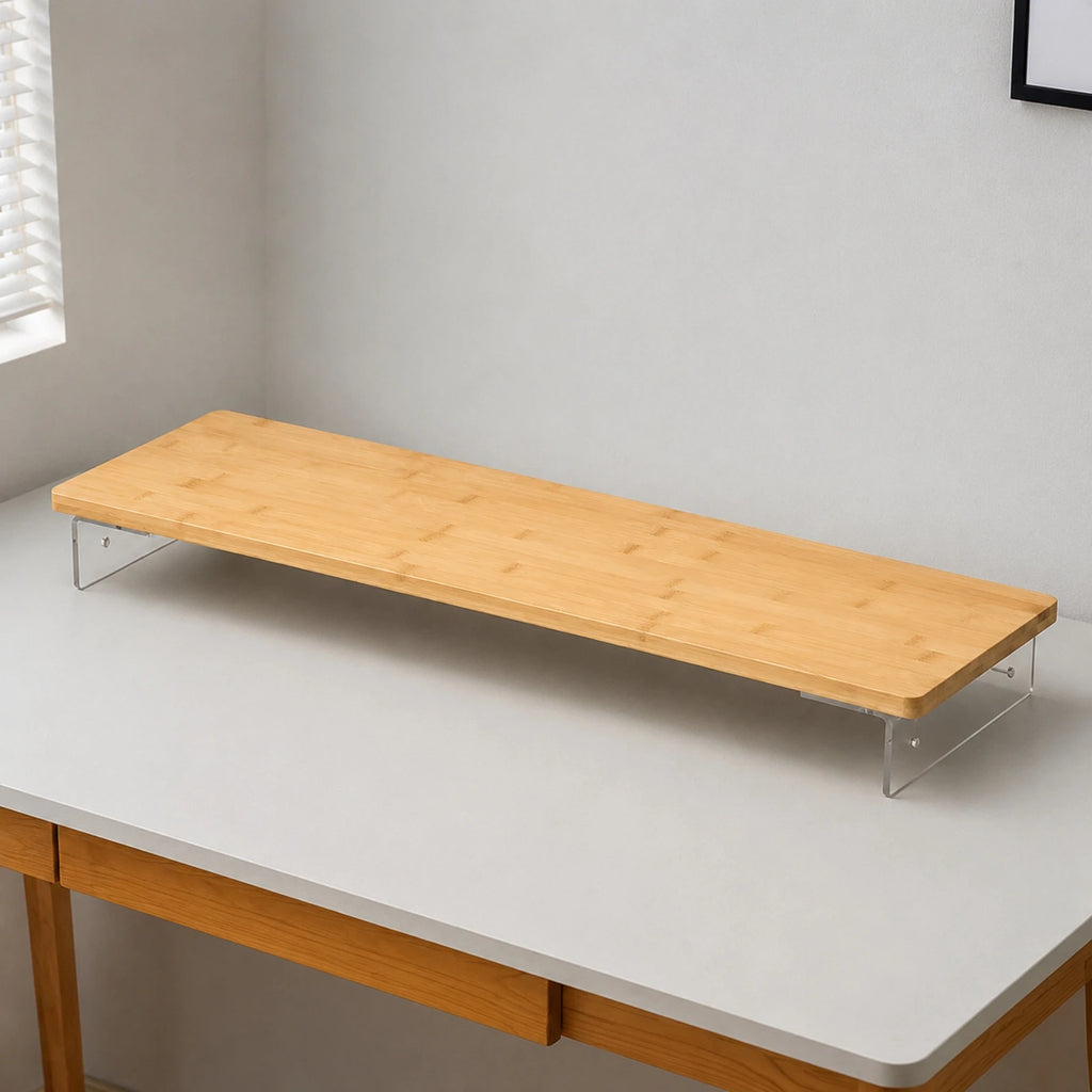 Deskoze Svev Floating Bamboo Monitor Shelf by Deskoze, view 5