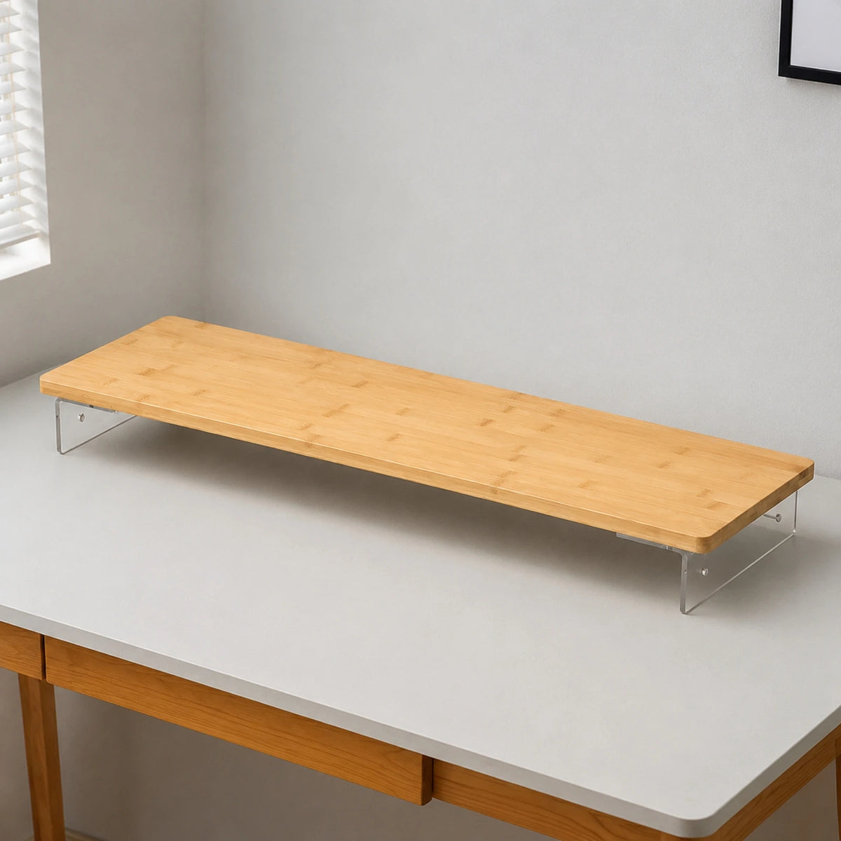 Deskoze Svev Floating Bamboo Monitor Shelf by Deskoze, view 5