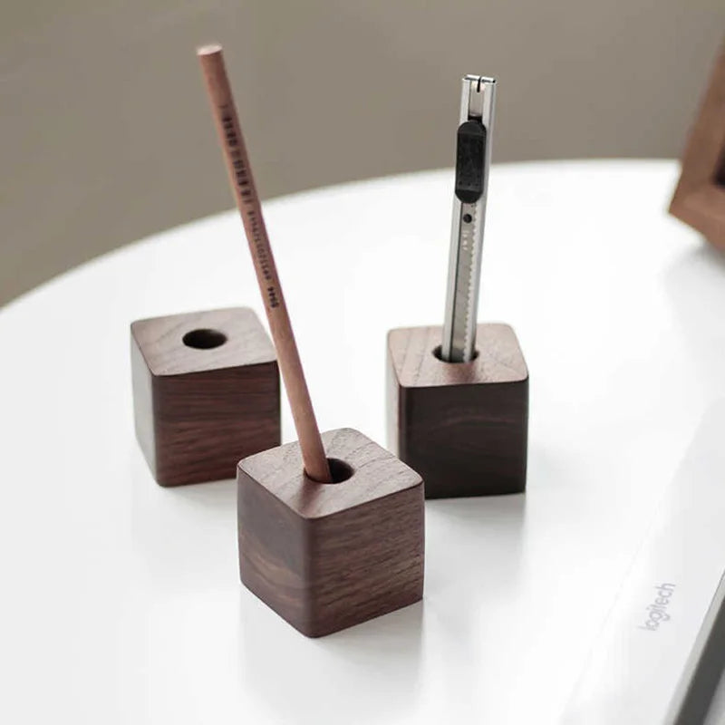 Deskoze Kubb Solid Wood Pen Cube by Deskoze