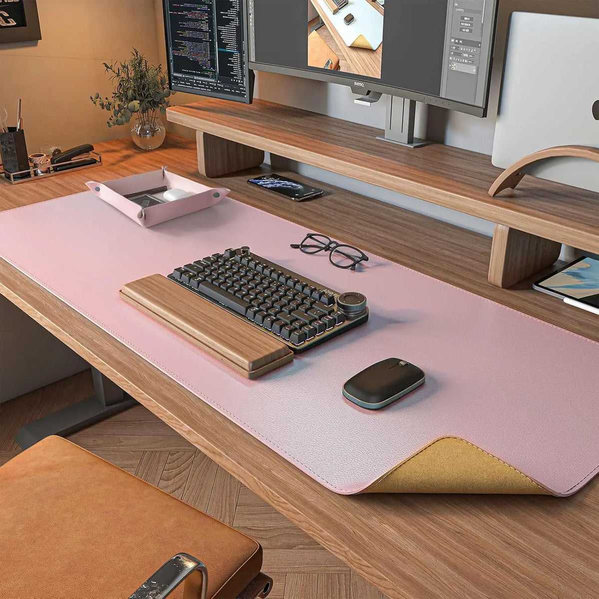 Deskoze Kork Reversible Cork & Leather Desk Mat by Deskoze, view 2