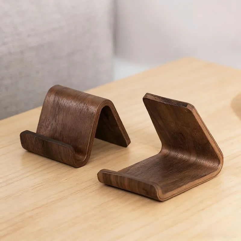 Deskoze Svai Bentwood Walnut Phone Stand by Deskoze