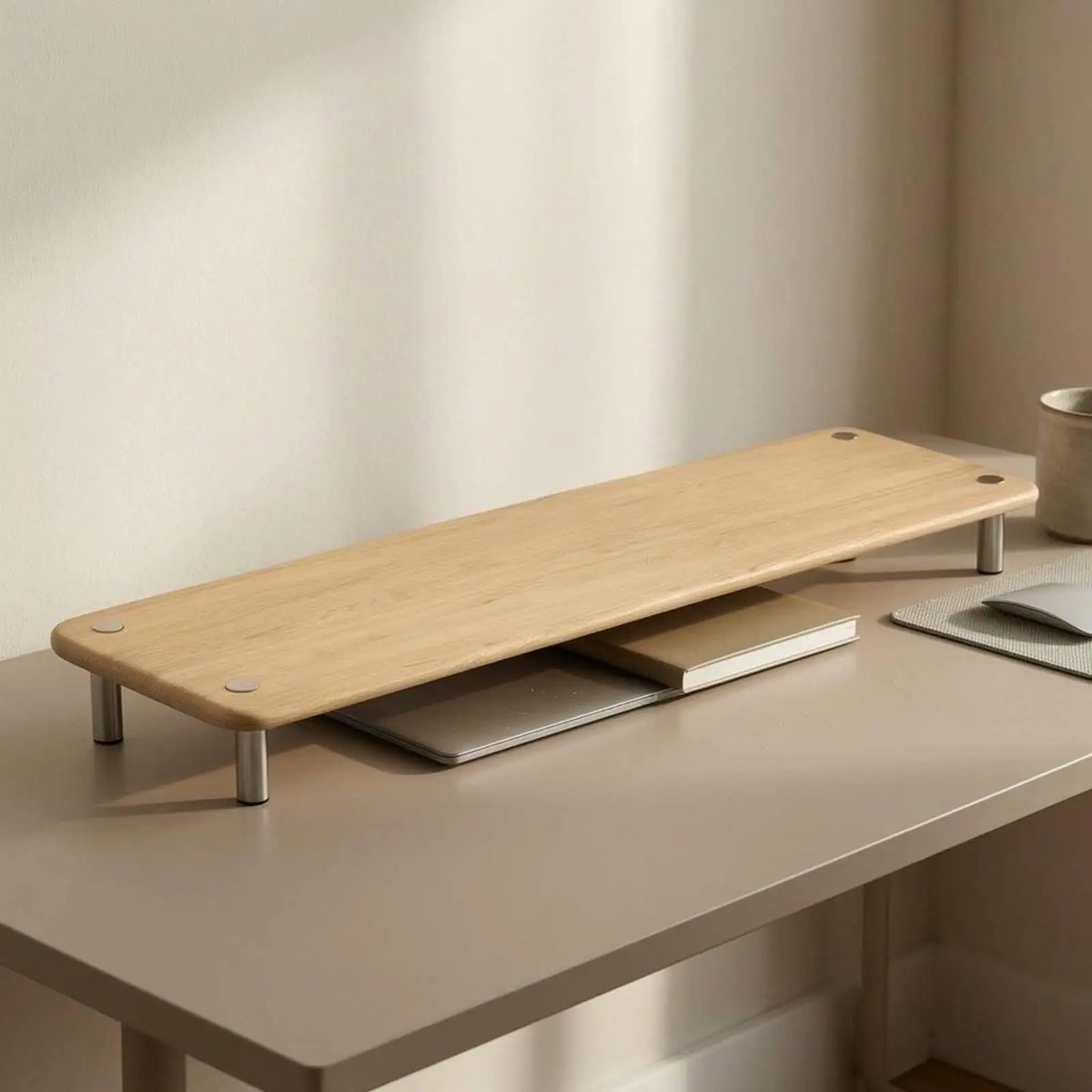 Deskoze Ro Walnut Floating Monitor Shelf by Deskoze, view 4