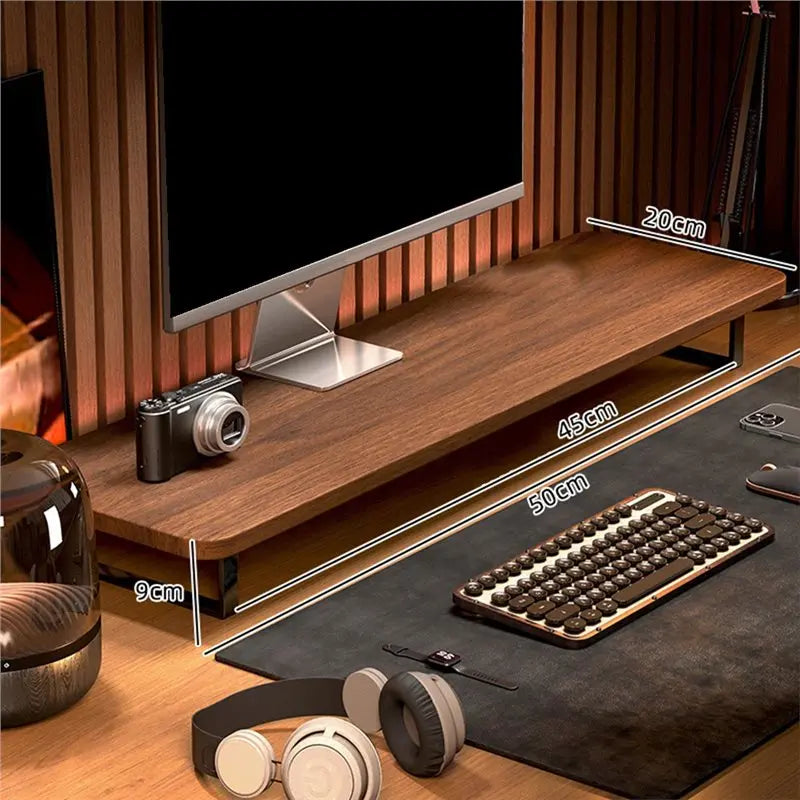 Deskoze Staal Steel-Leg Wood Monitor Riser by Deskoze