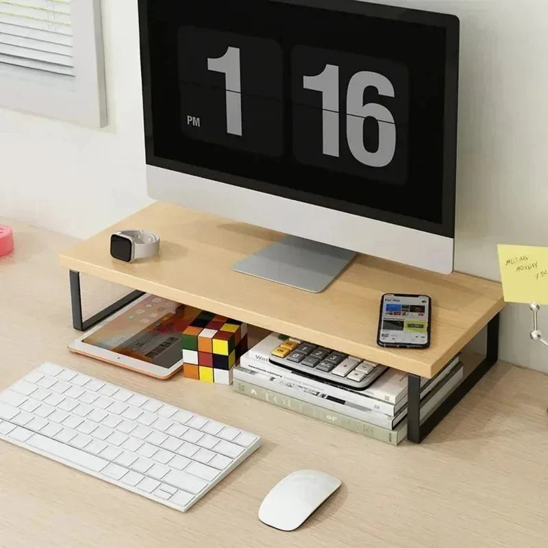 Deskoze Lys Steel-Leg Wood Monitor Riser by Deskoze